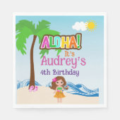 Aloha Luau Birthday Serviette (Vorderseite)