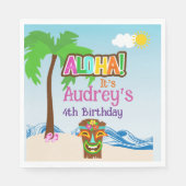 Aloha Luau Birthday Serviette (Vorderseite)