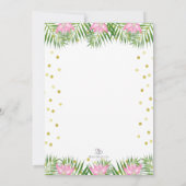 Aloha Luau Birthday Tropische Ananas in Rosa Einladung (Rückseite)
