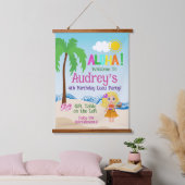 Aloha Luau Birthday Wandteppich Mit Holzrahmen (Schlafzimmer)