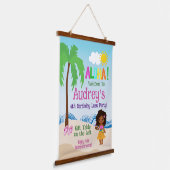 Aloha Luau Birthday Wandteppich Mit Holzrahmen (Gewinkelt)
