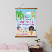 Aloha Luau Birthday Wandteppich Mit Holzrahmen (Schlafzimmer)