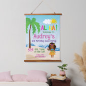 Aloha Luau Birthday Wandteppich Mit Holzrahmen (Schlafzimmer)