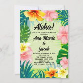 Aloha Luau Couples Einladung (Vorderseite)