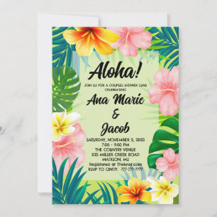 Aloha Luau Couples Einladung