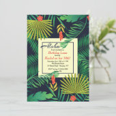 Aloha Luau Einladung (Stehend Vorderseite)