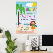 Aloha Luau Geburtstag Poster (Heimbüro)