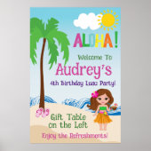 Aloha Luau Geburtstag Poster (Vorne)