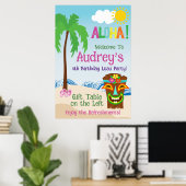 Aloha Luau Geburtstag Poster (Heimbüro)