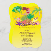 Aloha Luau Geburtstags-Party Einladung (Vorne/Hinten)