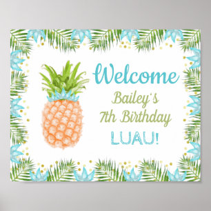 Aloha Luau Geburtstagsparty Dekoration Blue Gold W