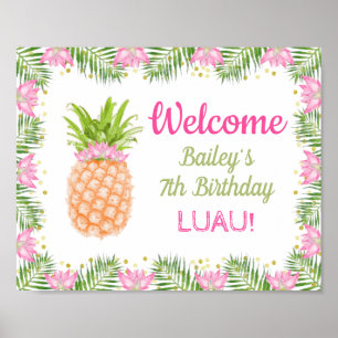 Aloha Luau Geburtstagsparty Dekoration Rosa Gold W