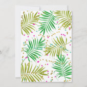 Aloha Luau Girls Tropical Flamingday Party Einladung (Rückseite)