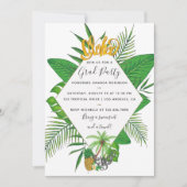 Aloha Luau Graduierungsparty Einladung (Vorderseite)