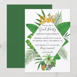 Aloha Luau Graduierungsparty Einladung