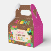 Aloha Luau Hawaiian Tropical Birthday Geschenkschachtel (Rückseite)