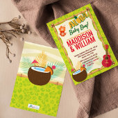 Aloha Luau Hawaiian Tropical Couples Kinderdusche Einladung