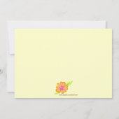 Aloha luau Hibiskus-Geburtstag-Party Einladung (Rückseite)