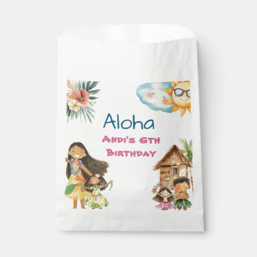 Aloha Luau Kids Birthday Geschenktütchen (Vorderseite)