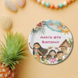 Aloha Luau Kids Birthday Pappteller