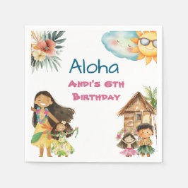 Aloha Luau Kids Birthday Serviette