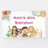 Aloha Luau Kindergeburtstag Banner (Horizontal)