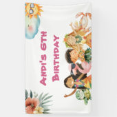 Aloha Luau Kindergeburtstag Banner (Vertikal)