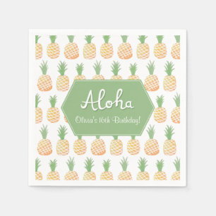 Aloha Luau Pineaple Geburtstagsparty Napkins Serviette