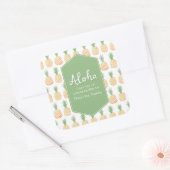 Aloha Luau Pineappmuster Danke für die Stickers (Umschlag)