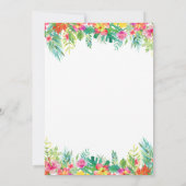 Aloha Luau Tropical Abschluss Blauer Einladung (Rückseite)