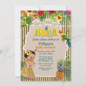 Aloha Luau Tropical Baby Shower Einladung (Vorderseite)