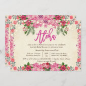 Aloha Luau Tropical Baby Shower Einladung (Vorne/Hinten)