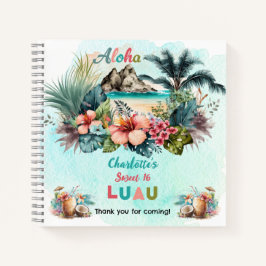 Aloha Luau Tropical Beach Sweet 16 Party GuestBook Notizblock