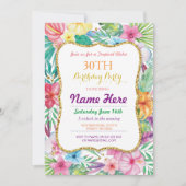Aloha Luau Tropical Birthday Party Einladung (Vorderseite)