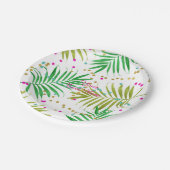 Aloha Luau Tropical Blätter Geburtstagsparty Pappteller (Schrägansicht)
