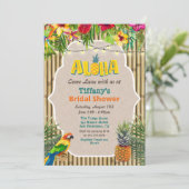 Aloha Luau Tropical Bridal Dusche Einladung (Stehend Vorderseite)