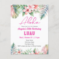 Aloha Luau Tropical Erwachsene Geburtstag