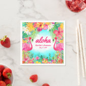Aloha Luau Tropical Flamingo Abschluss Paper Serviette (Beispiel)