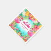 Aloha Luau Tropical Flamingo Baby Duschpapier Serviette (Ecke)
