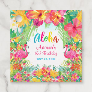 Aloha Luau Tropical Flamingo Geschenkanhänger