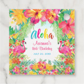 Aloha Luau Tropical Flamingo Geschenkanhänger (Rückseite)