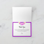 Aloha Luau Tropical Floral Abschluss Dankeskarte (Innenseite)