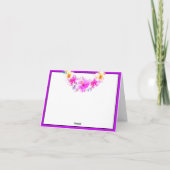 Aloha Luau Tropical Floral Abschluss Dankeskarte (Rückseite)