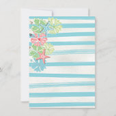 Aloha Luau Tropical Floral Summer Party Einladung (Rückseite)