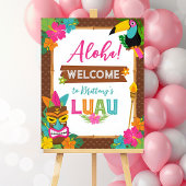 Aloha Luau Tropical Geburtstag Willkommen Acrylschild