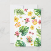 Aloha Luau Tropical Geburtstagsparty Dankeskarte (Rückseite)