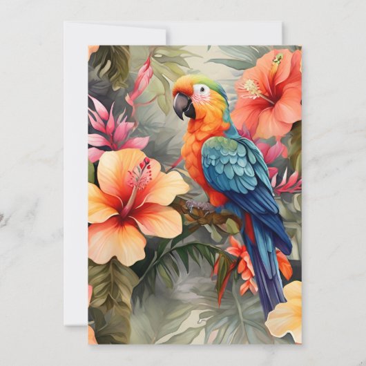 Aloha Luau Tropical Graduation Party Einladung (Rückseite)