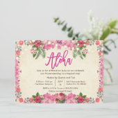 Aloha Luau Tropical Housewarming Party Einladung (Stehend Vorderseite)