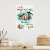 Aloha Luau Tropical Island Beach Graduation Party Poster (Küche)
