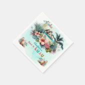 Aloha Luau Tropical Island Beach Sweet 16 Party Serviette (Ecke)